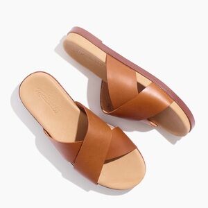 Madewell The Louisa Crisscross Slide English Saddle 7.5‎